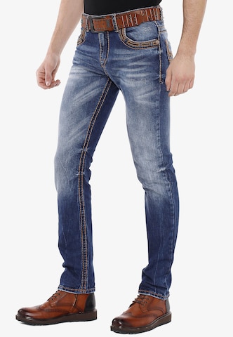 CIPO & BAXX Regular Jeans 'Western' in Blauw
