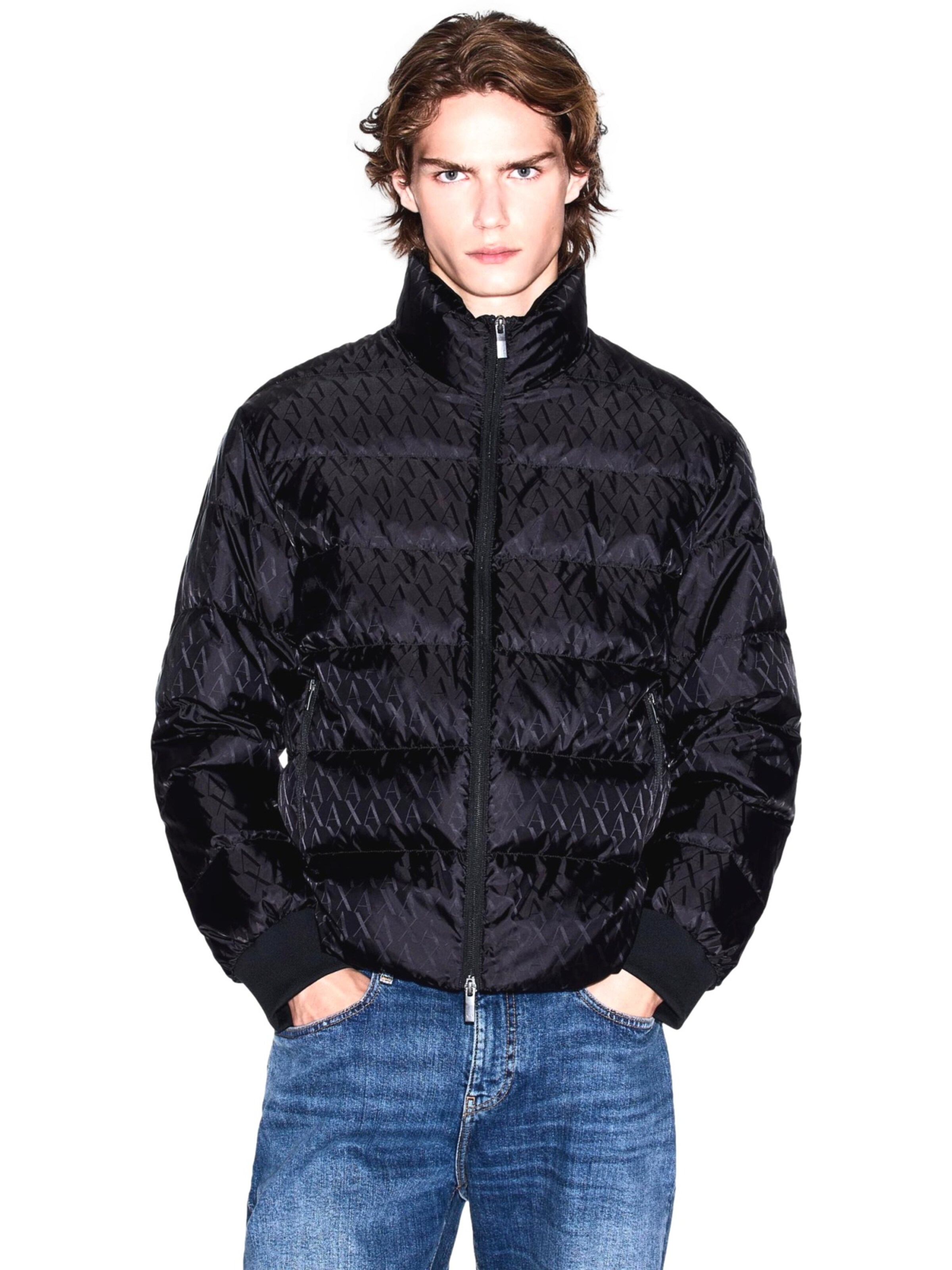 ARMANI EXCHANGE Winter jacket in Black: front