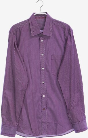 UNBEKANNT Button Up Shirt in L in Purple: front