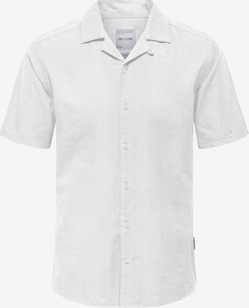 Only & Sons Button Up Shirt 'Cantley' in White: front