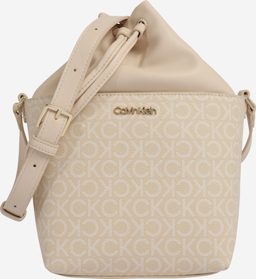 Borsa a sacco di Calvin Klein in beige: frontale