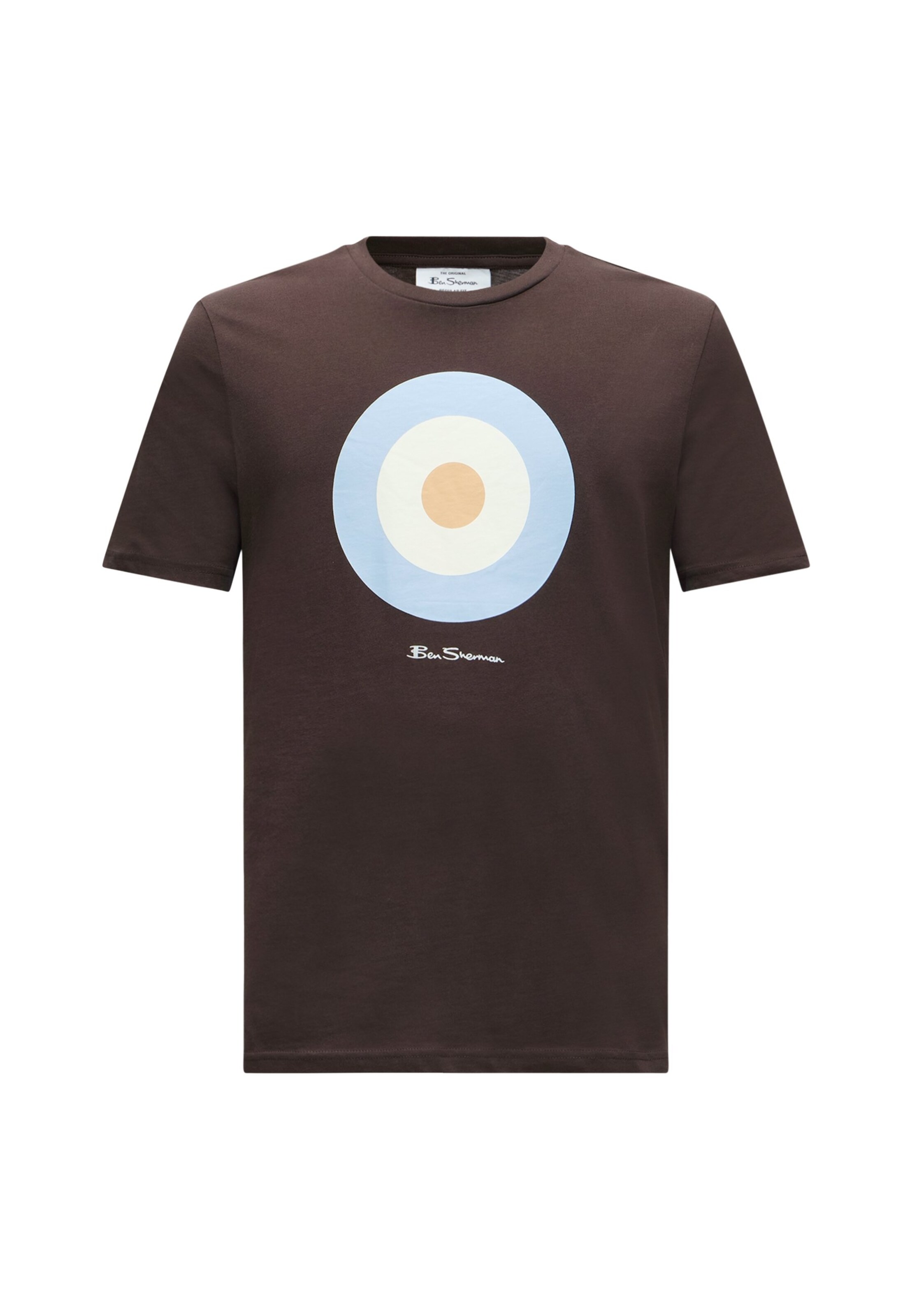 Ben Sherman Shirt 'Signature Target' in Brown: front