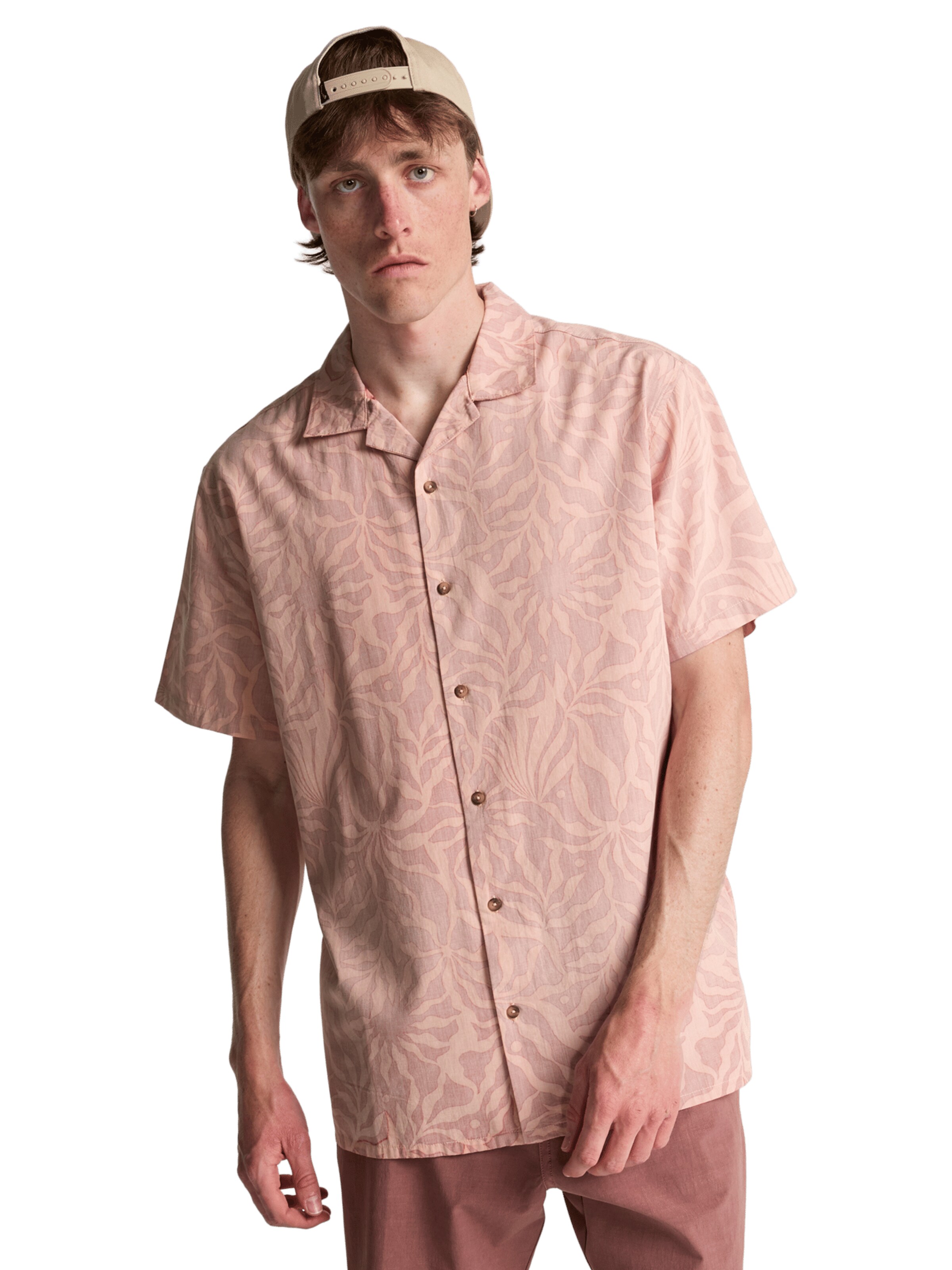 BILLABONG Button Up Shirt 'Vacay' in Pink: front