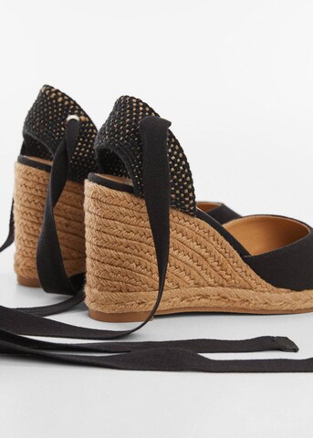 MANGO Espadrilles 'Georgina' in Schwarz