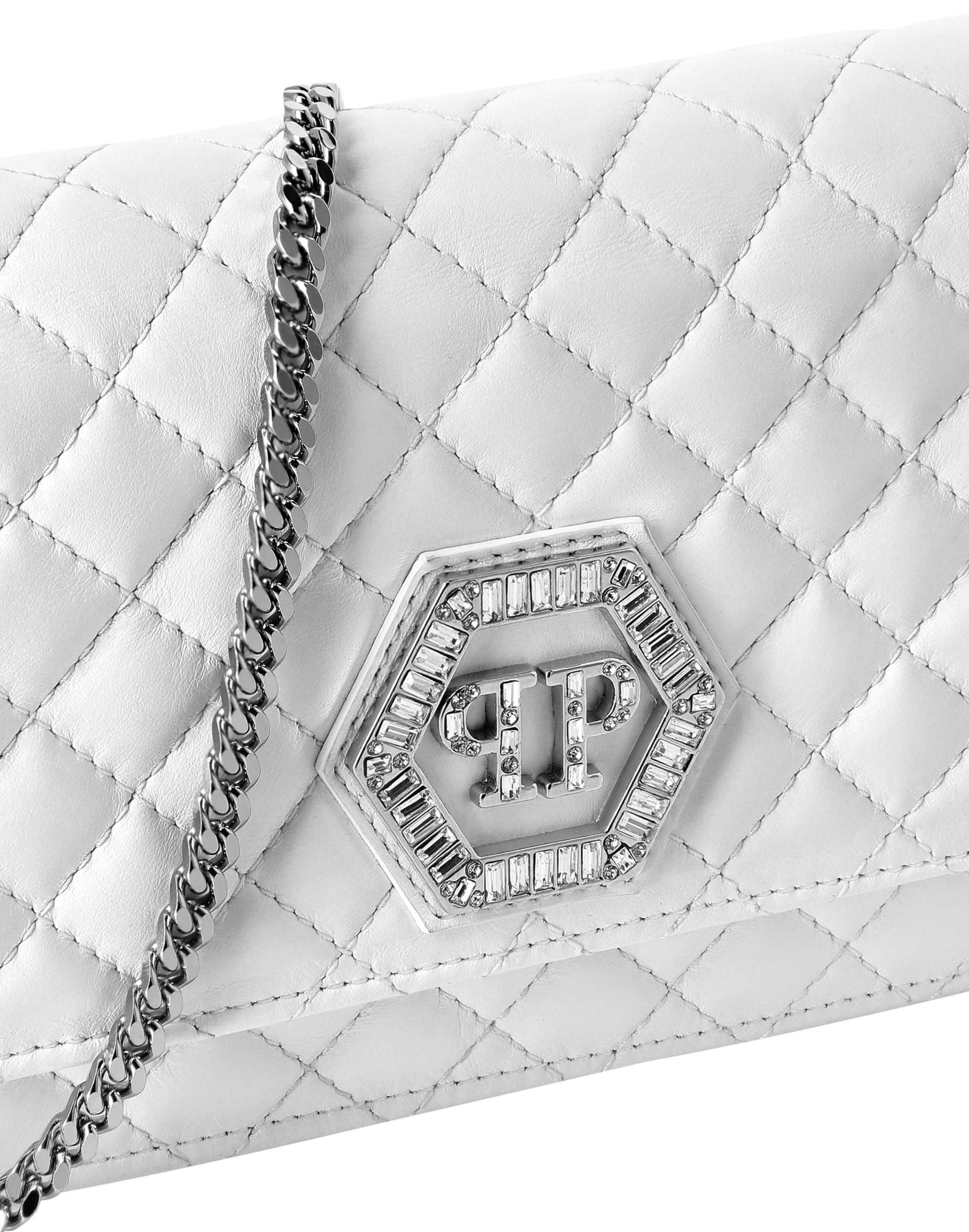 Philipp Plein - Bolso de noche en blanco