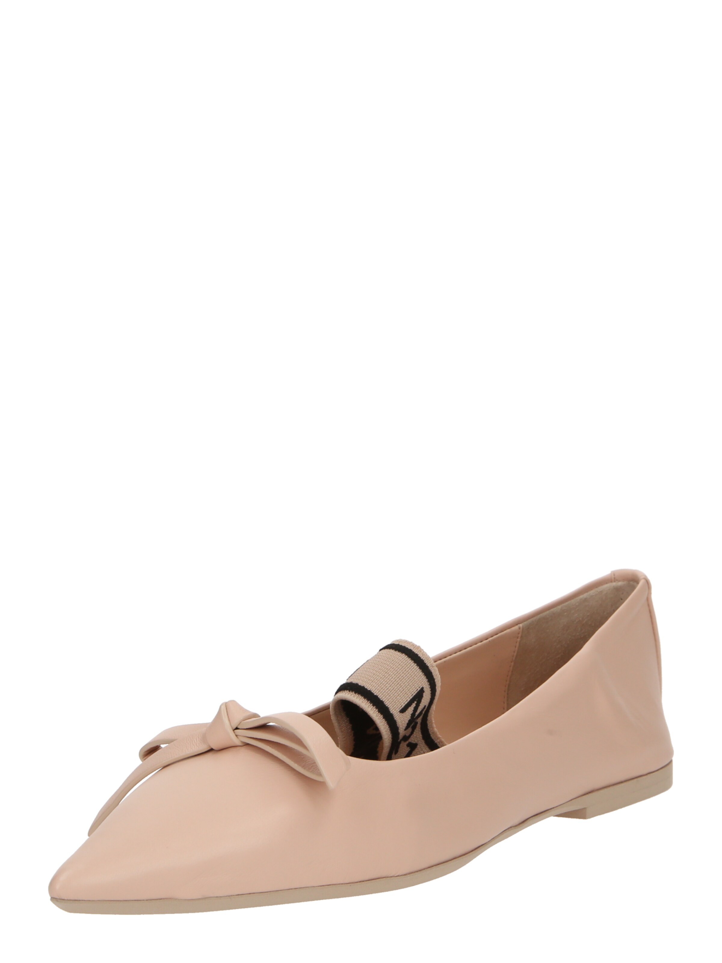 N°21 Ballerinasko med rem i beige: forside