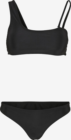 Urban Classics - Bustier Bikini en negro: frente