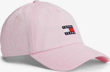 Șapcă 'Heritage Logo Baseball' de la Tommy Jeans pe roz: față