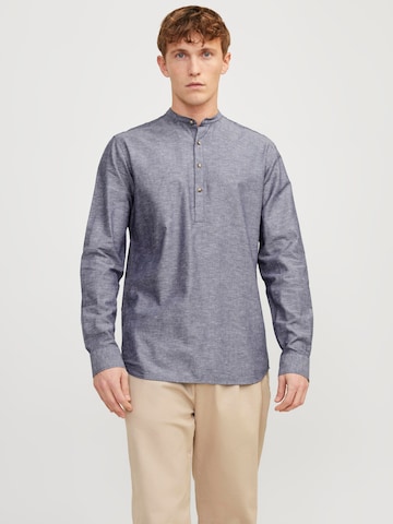 JACK & JONES Regular fit Button Up Shirt 'Summer' in Blue: front