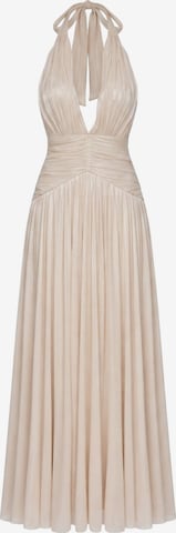 Robe de soirée Ombre en beige : devant
