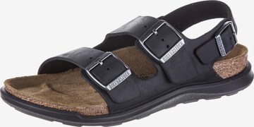 BIRKENSTOCK Sandals 'Milano CT LEOI' in Black: front