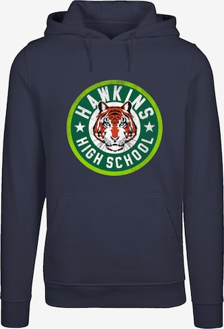 F4NT4STIC Sweatshirt 'Stranger Things Hawkins Netflix TV Series' in Blauw: voorkant