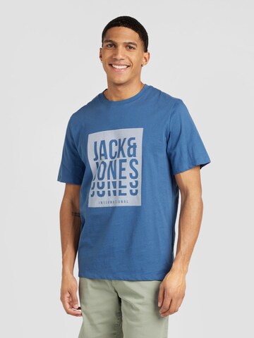 mėlyna JACK & JONES Marškinėliai 'FLINT': priekis
