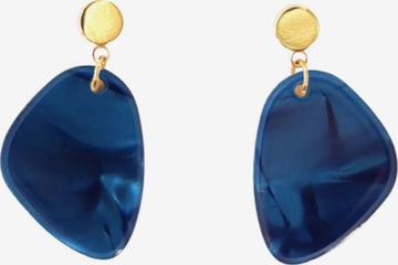 Fräulein Wunder Earrings 'Acetat Amy' in Blue: front