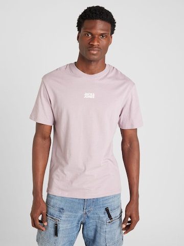 lillā JACK & JONES T-Krekls 'CLASSIC': no priekšpuses