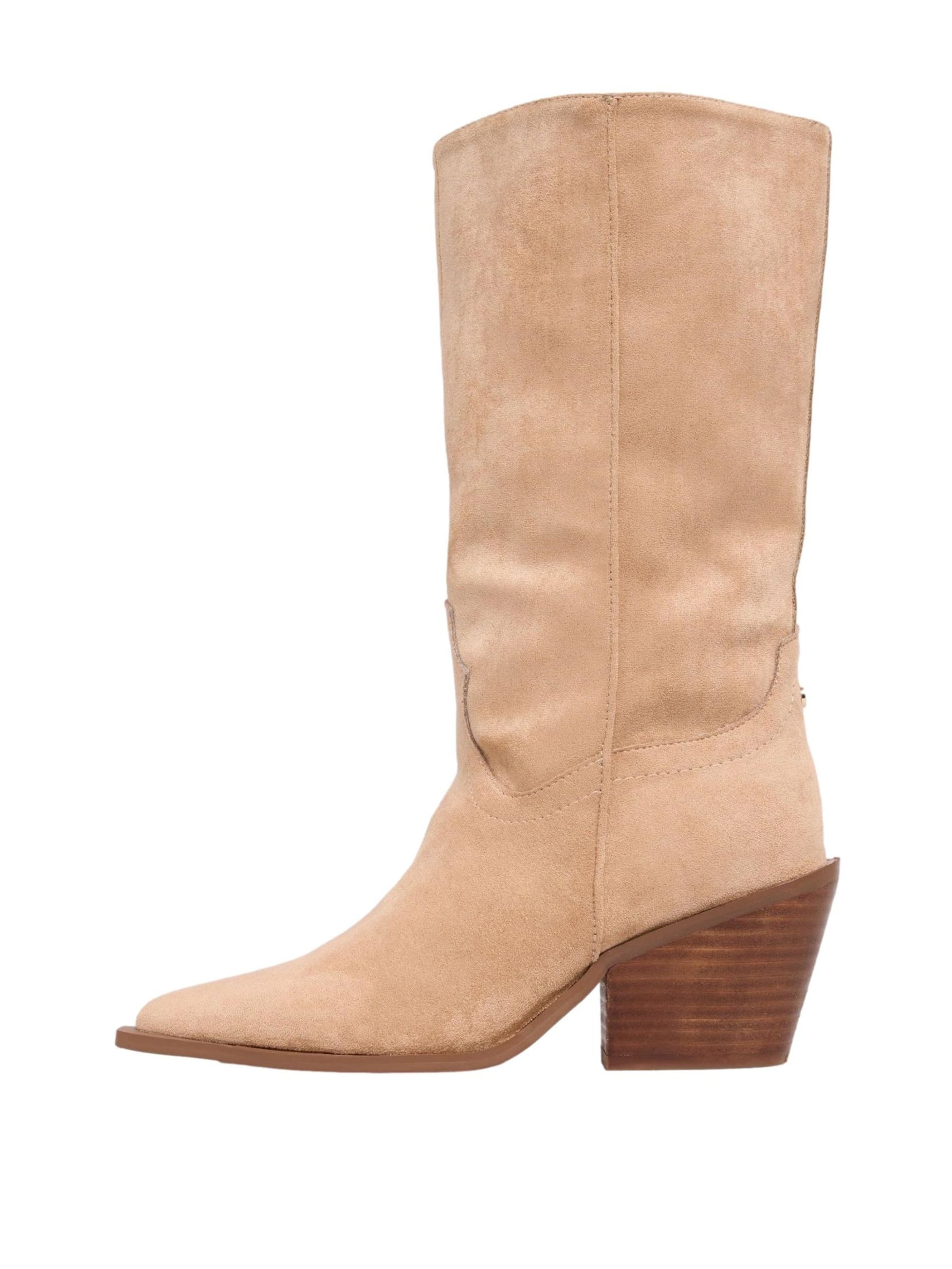 Lipsy Bottes de cowboy en cappuccino, Vue avec produit