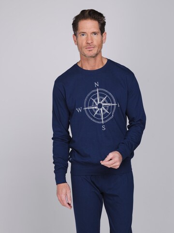 Pastunette Pyjama lang 'Cloud Navigator' in Blauw