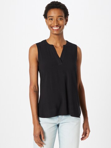 TOM TAILOR DENIM Bluse in Schwarz: predná strana