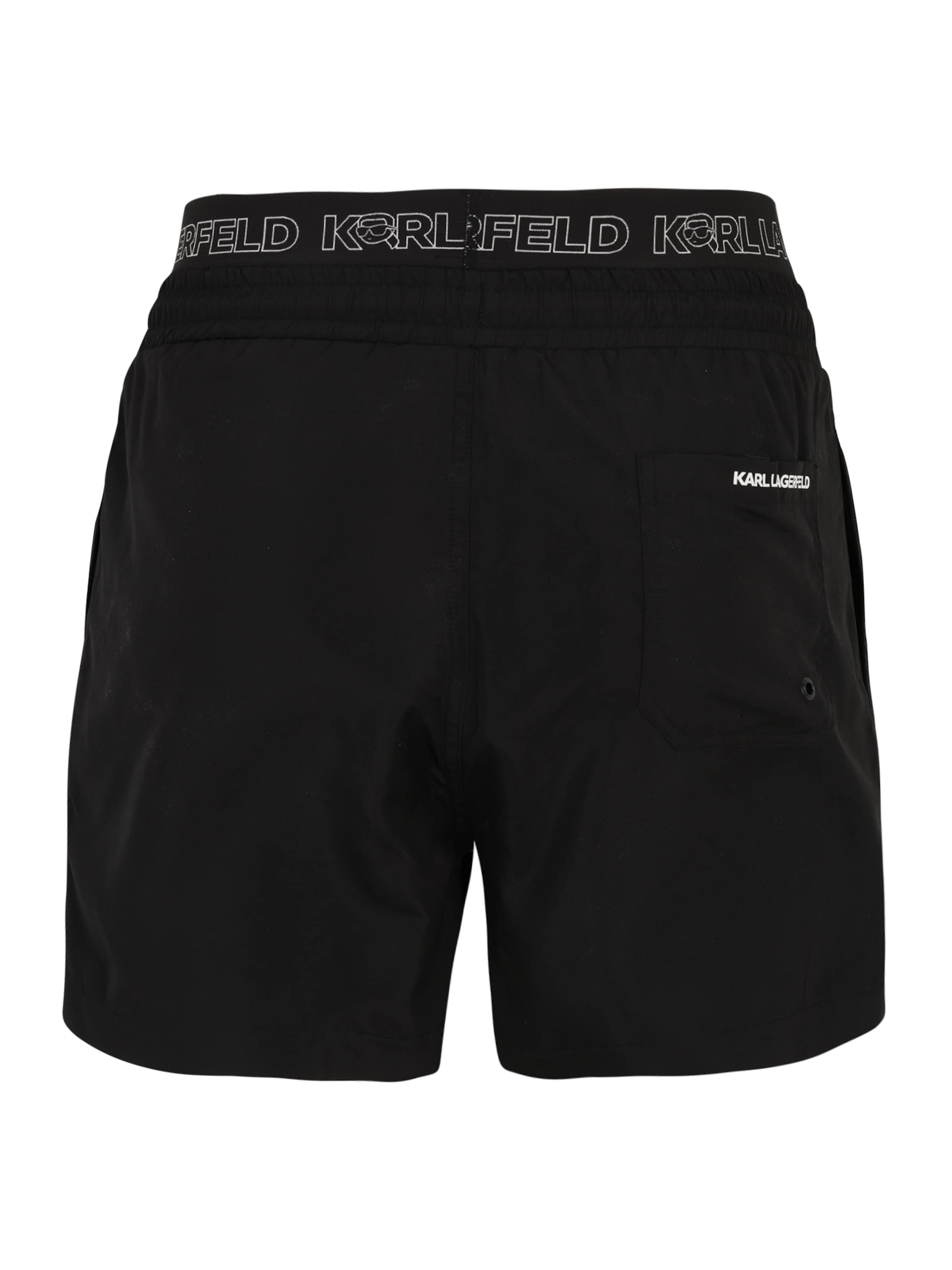 Karl Lagerfeld Plavecké šortky 'IKON' - Čierna
