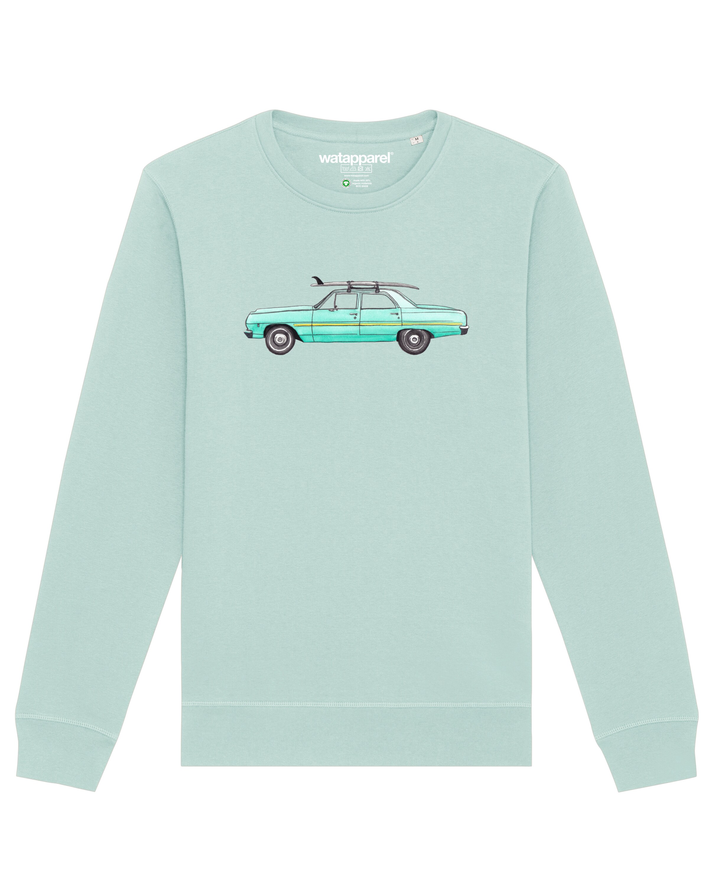 Felpa ' Surf Car ' di Watapparel in blu: frontale
