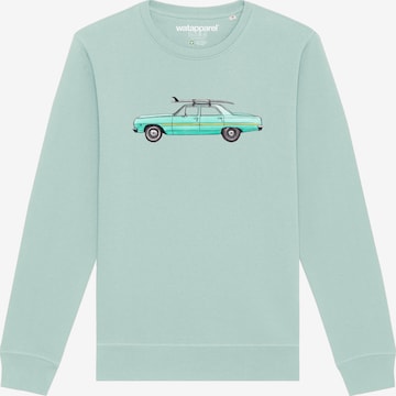 Watapparel Sweatshirt ' Surf Car ' in Blauw: voorkant