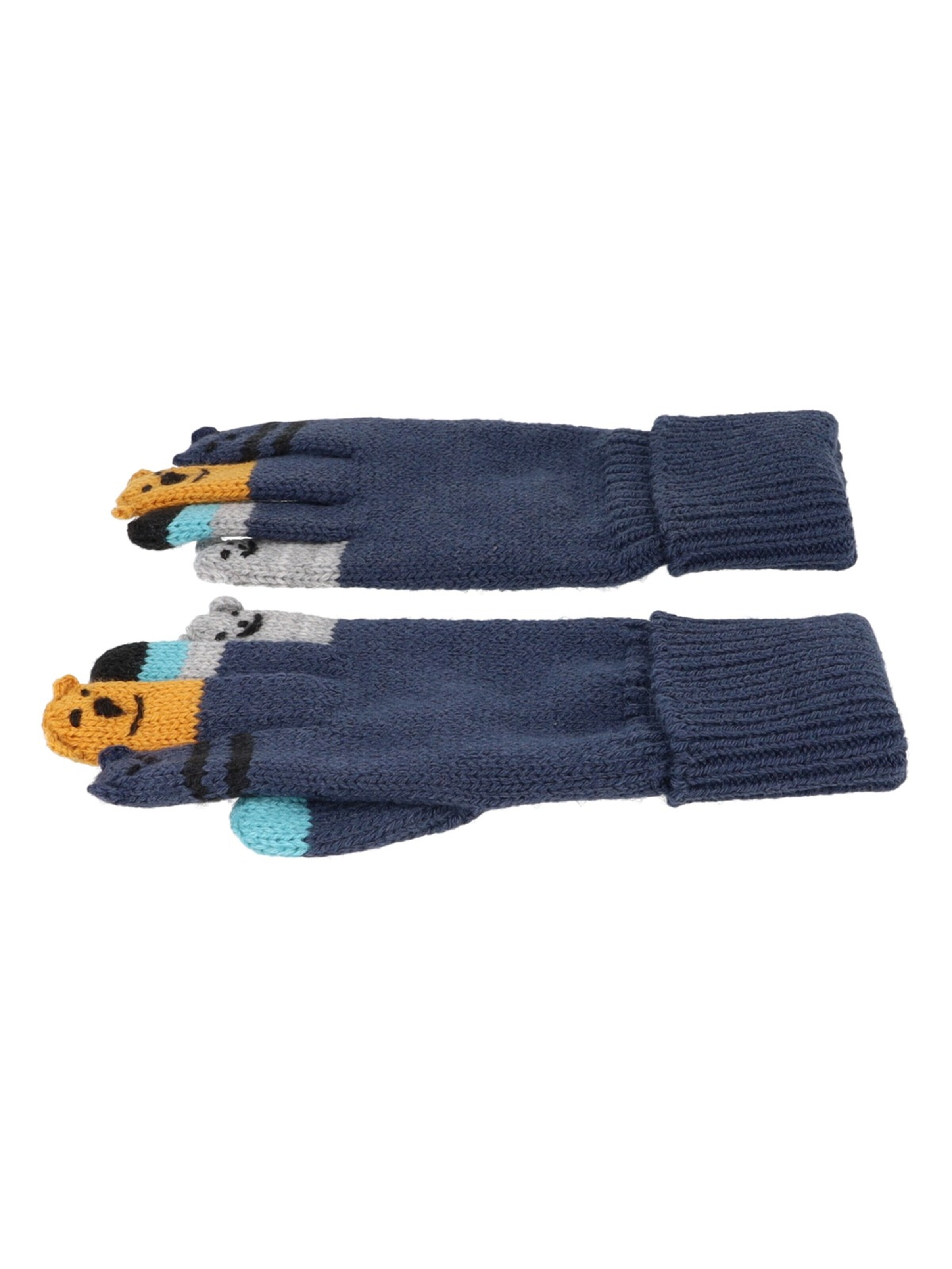 MAXIMO Handschuhe 'Mini-Fingerhandschuhe Tiergesicht'‌ in Grau
