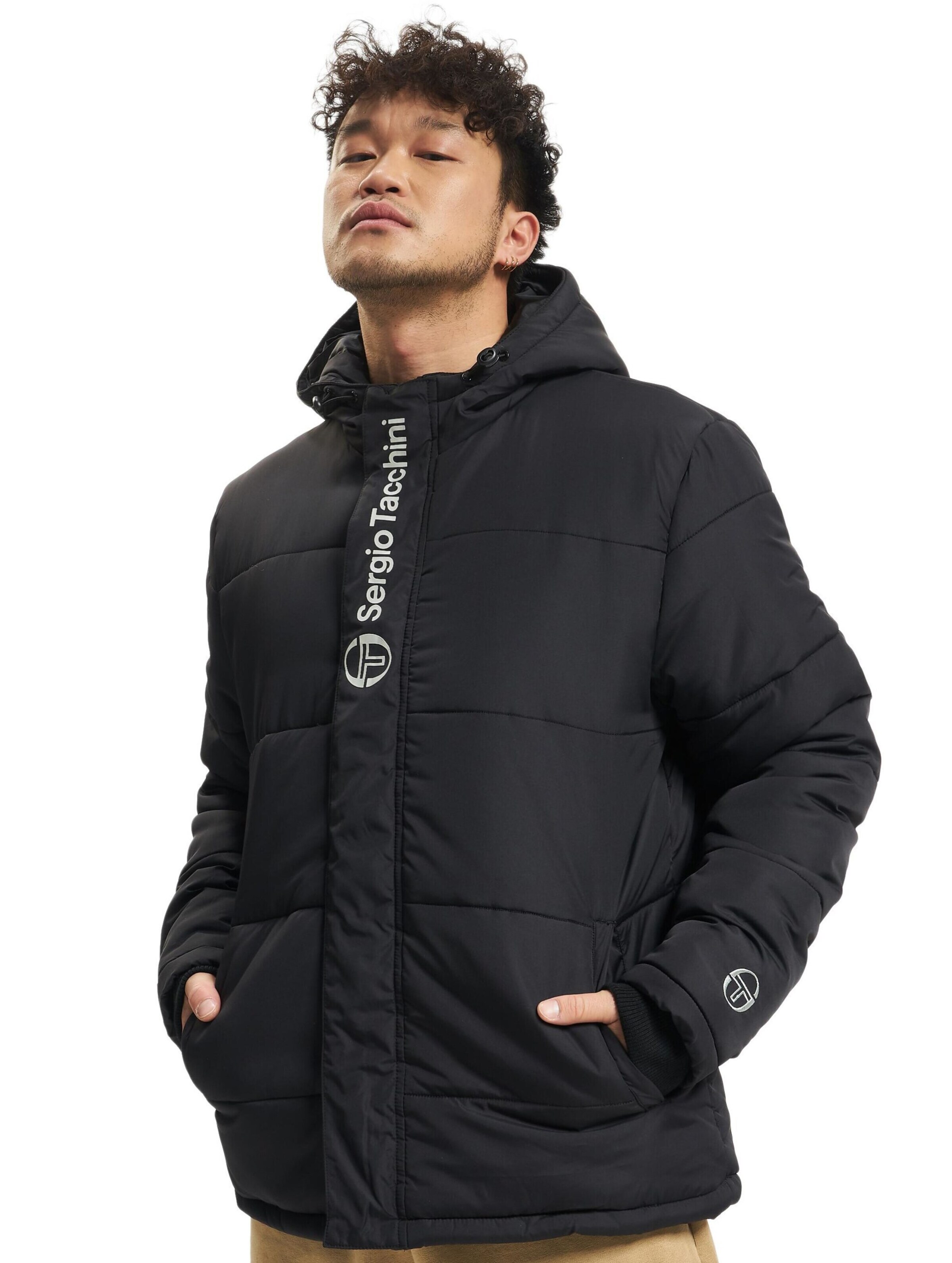 Sergio Tacchini Jacke 'Panne' in Schwarz: Vorderseite