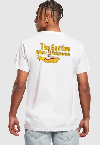 Merchcode Shirt 'Yellow Submarine - Monster No.5' in Wit: voorkant