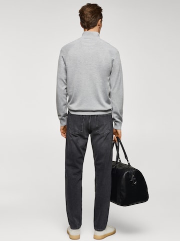 MANGO MAN Knit Cardigan 'Tenc' in Grey