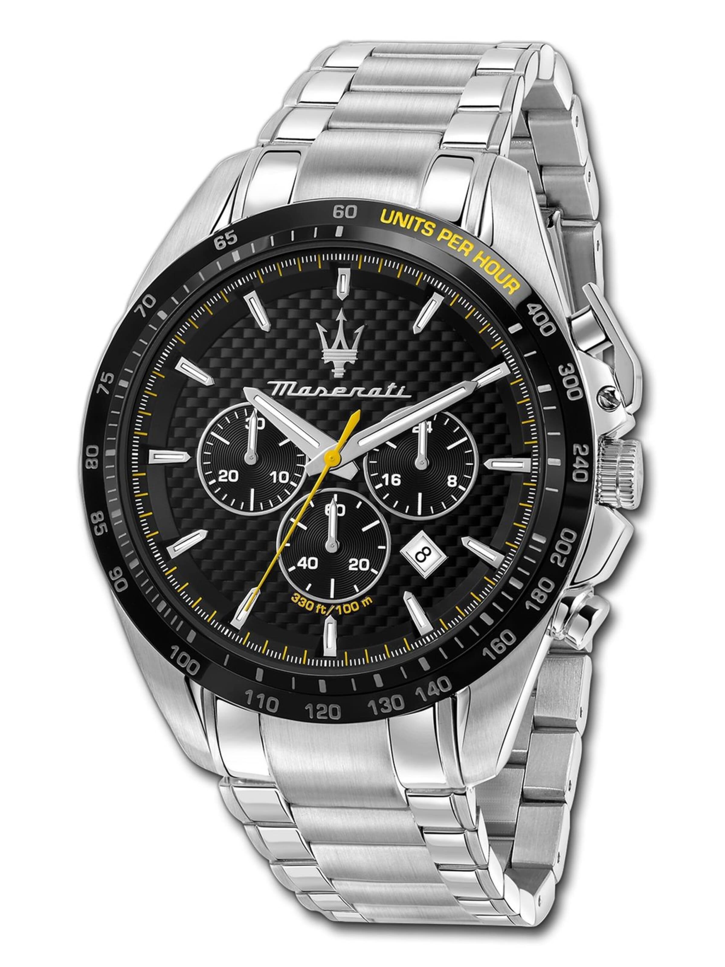 Maserati - Reloj analógico en plata: frente