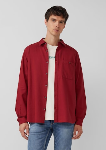 s.Oliver Regular fit Overhemd in Rood: voorkant