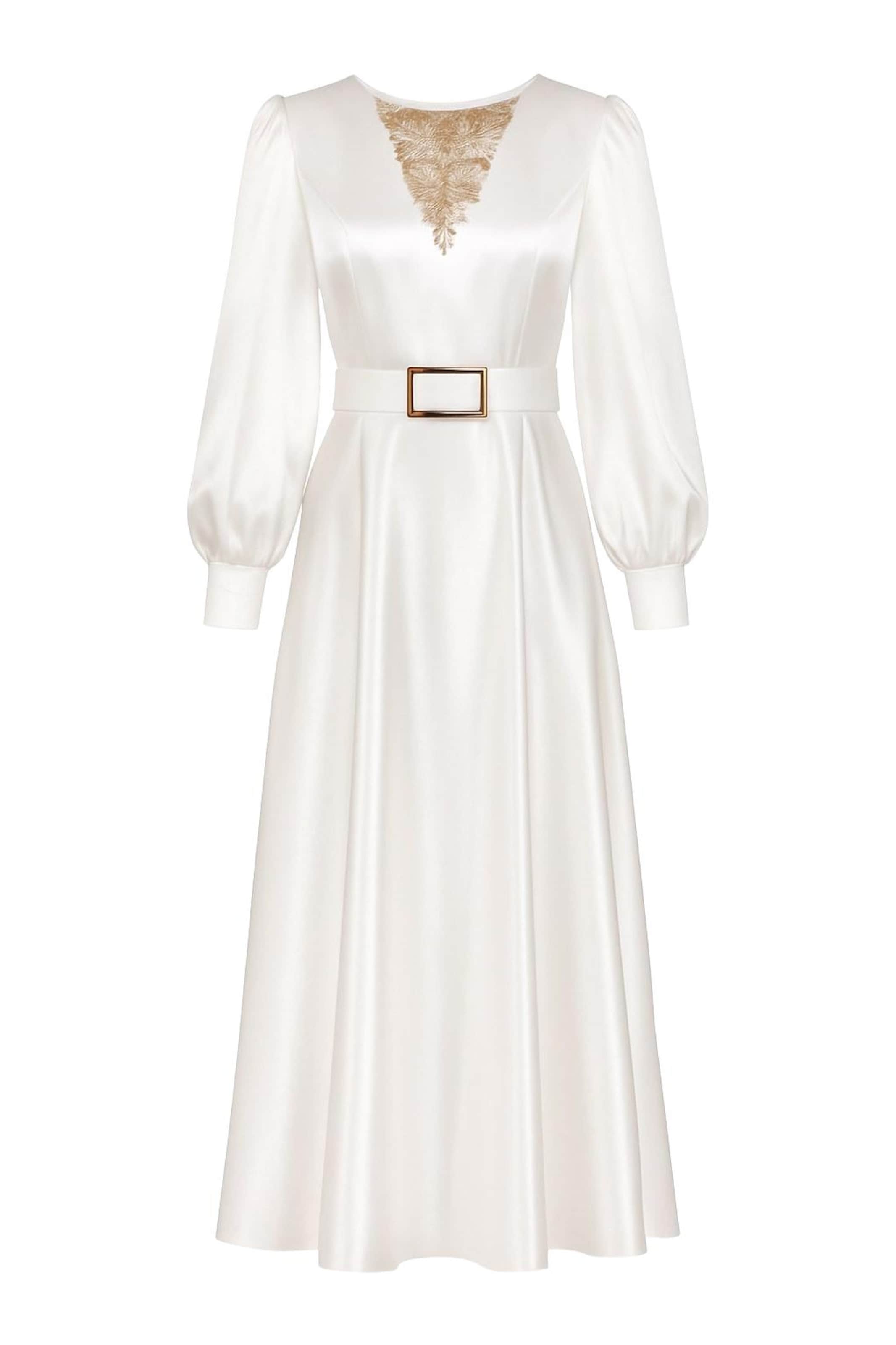 MODAMIHRAM Evening Dress in Gold / White, Item view