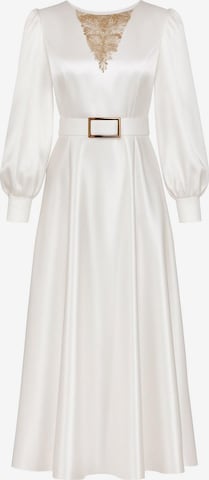 Robe de soirée MODAMIHRAM en blanc : devant