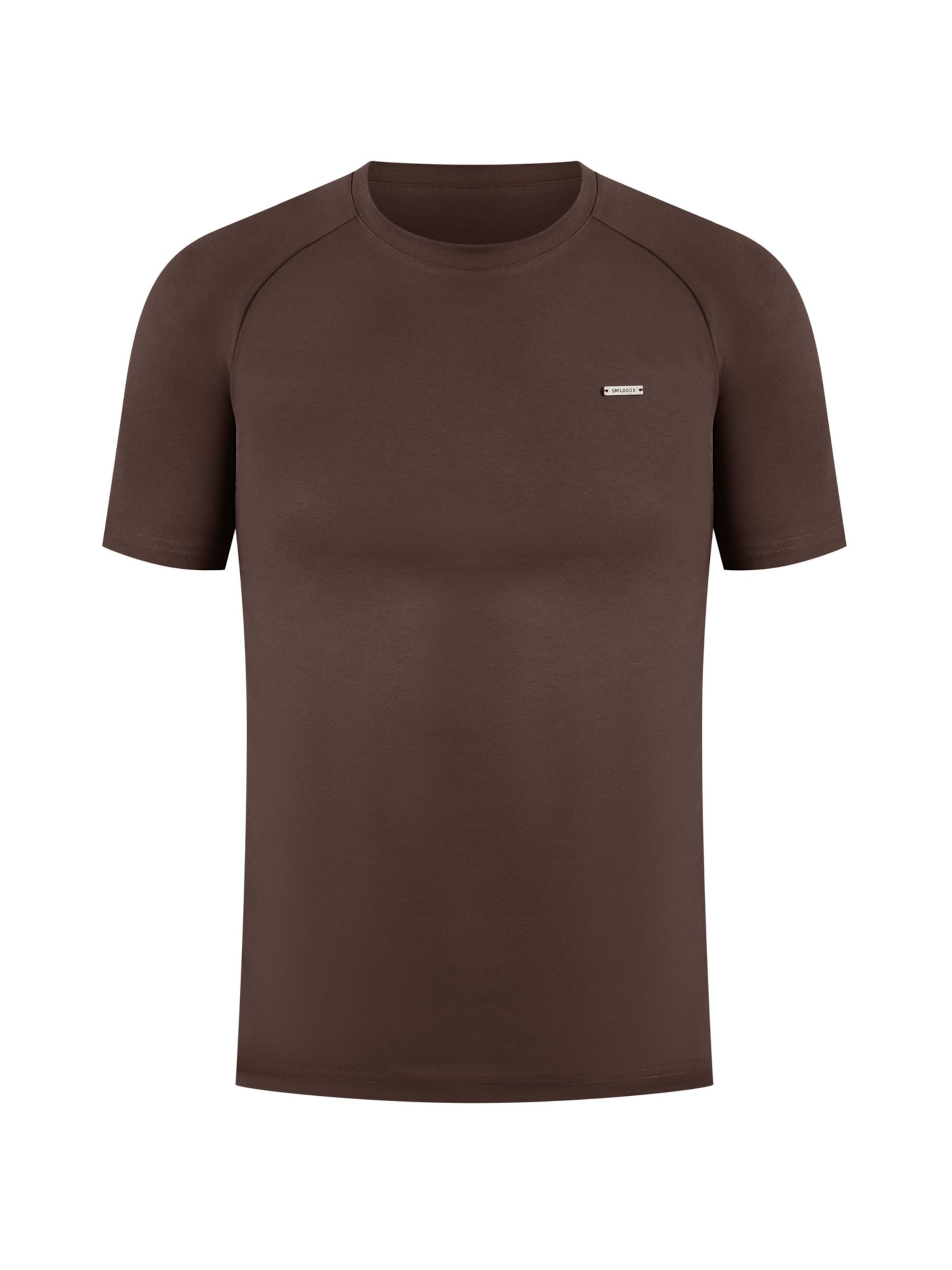 T-Shirt 'Thilo' Smilodox en marron : devant