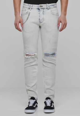 2Y Premium Slimfit Jeans in Blauw: voorkant