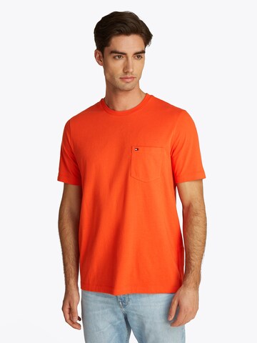 TOMMY HILFIGER Shirt 'Essential' in Orange: front