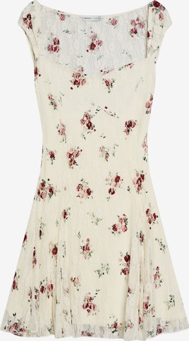 Abito da cocktail di Bershka in beige: frontale