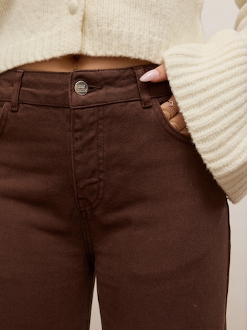 noar studios Wide leg Τζιν σε καφέ