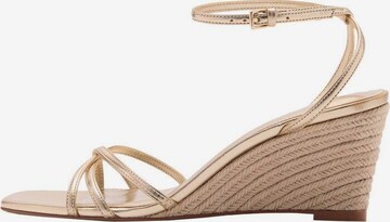 MANGO Strap Sandals 'Sibi' in Gold: front