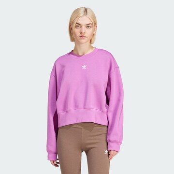 ADIDAS ORIGINALS Sweatshirt 'Adicolor Essentials' in Lila: predná strana