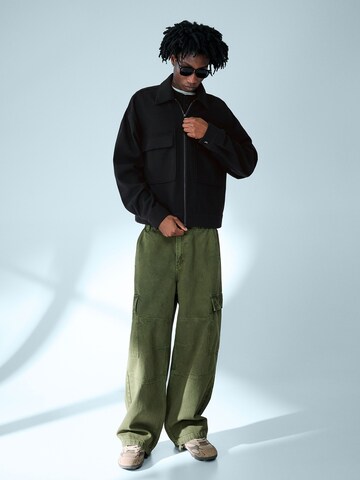 Bershka Between-season jacket in Black