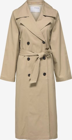 SELECTED FEMME Between-Seasons Coat in Beige: front