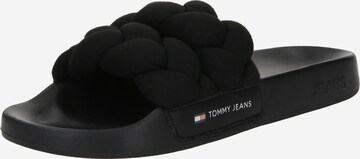 Tommy JeansNatikače s potpeticom - crna boja: prednji dio