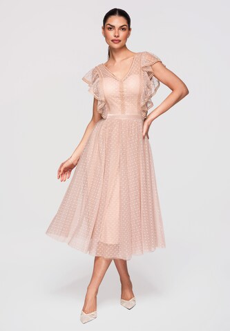 Ombre Avondjurk in Beige: voorkant