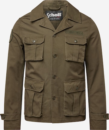 Giacca di mezza stagione di Schott NYC in verde: frontale