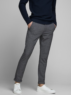 Pantaloni JACK & JONES 'MARCO STUART' gri/ negri