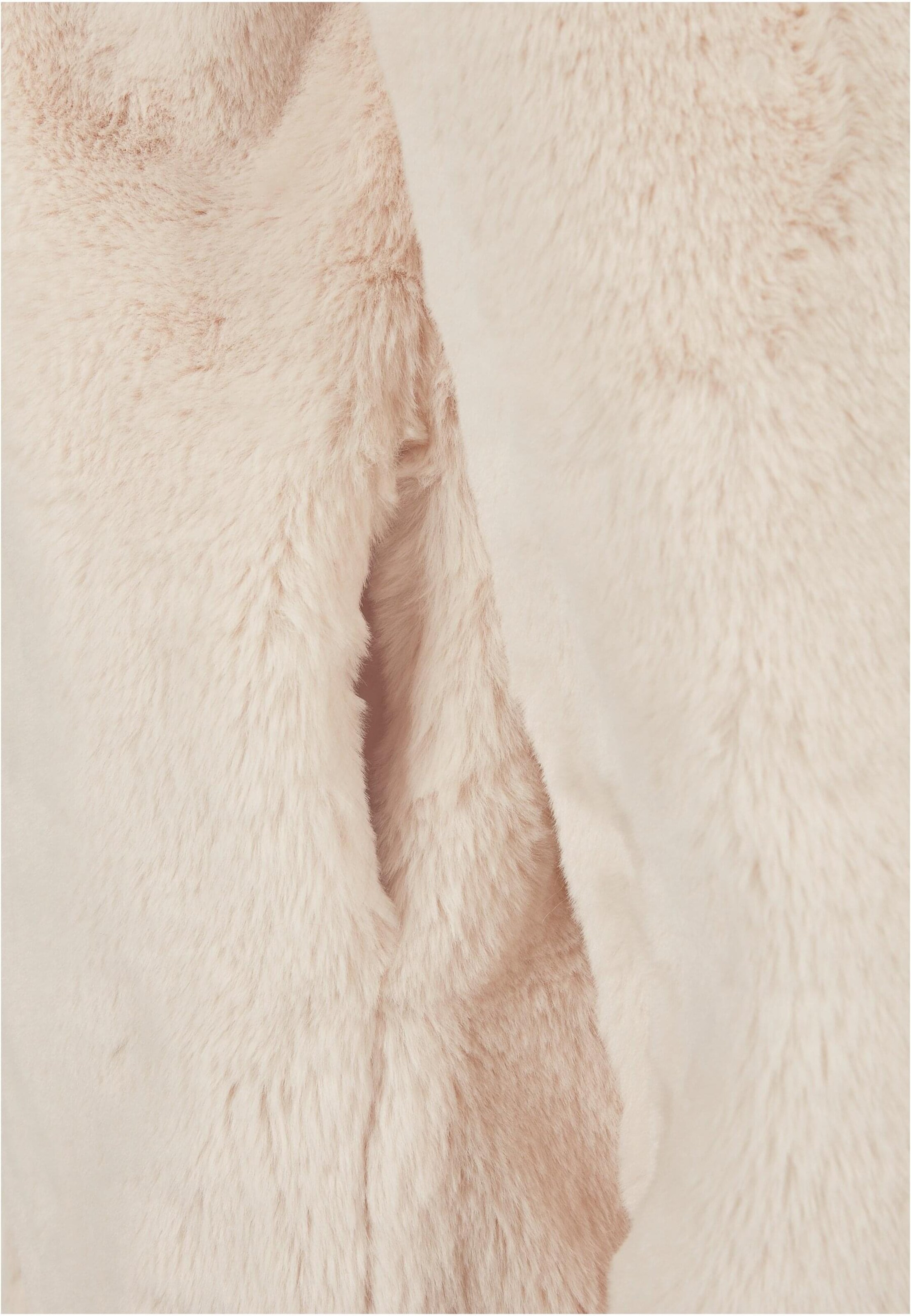 Urban Classics Between-seasons coat ' Ladies Hooded Teddy Coat ' in White