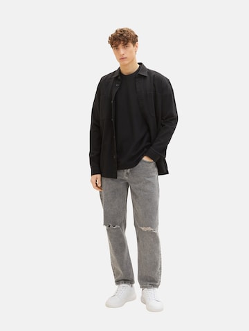 TOM TAILOR DENIM T-Shirt in Schwarz