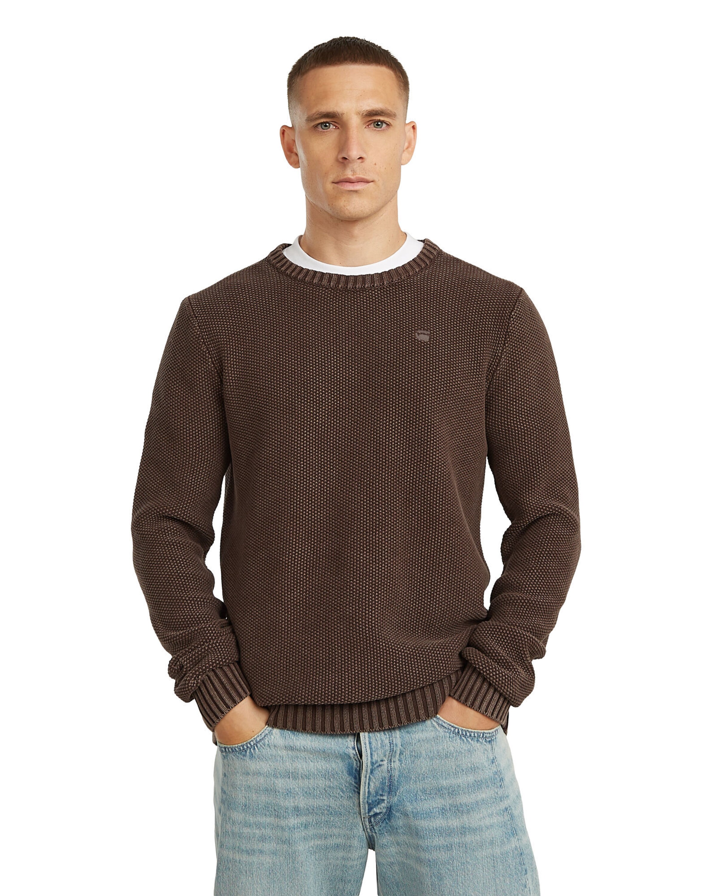 G-STAR Trui in Bruin: voorkant