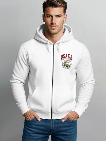Neverless Zip-Up Hoodie 'Osaka' in White